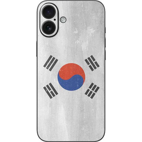 South Korean Flag Distressed iPhone 16 Plus Skin